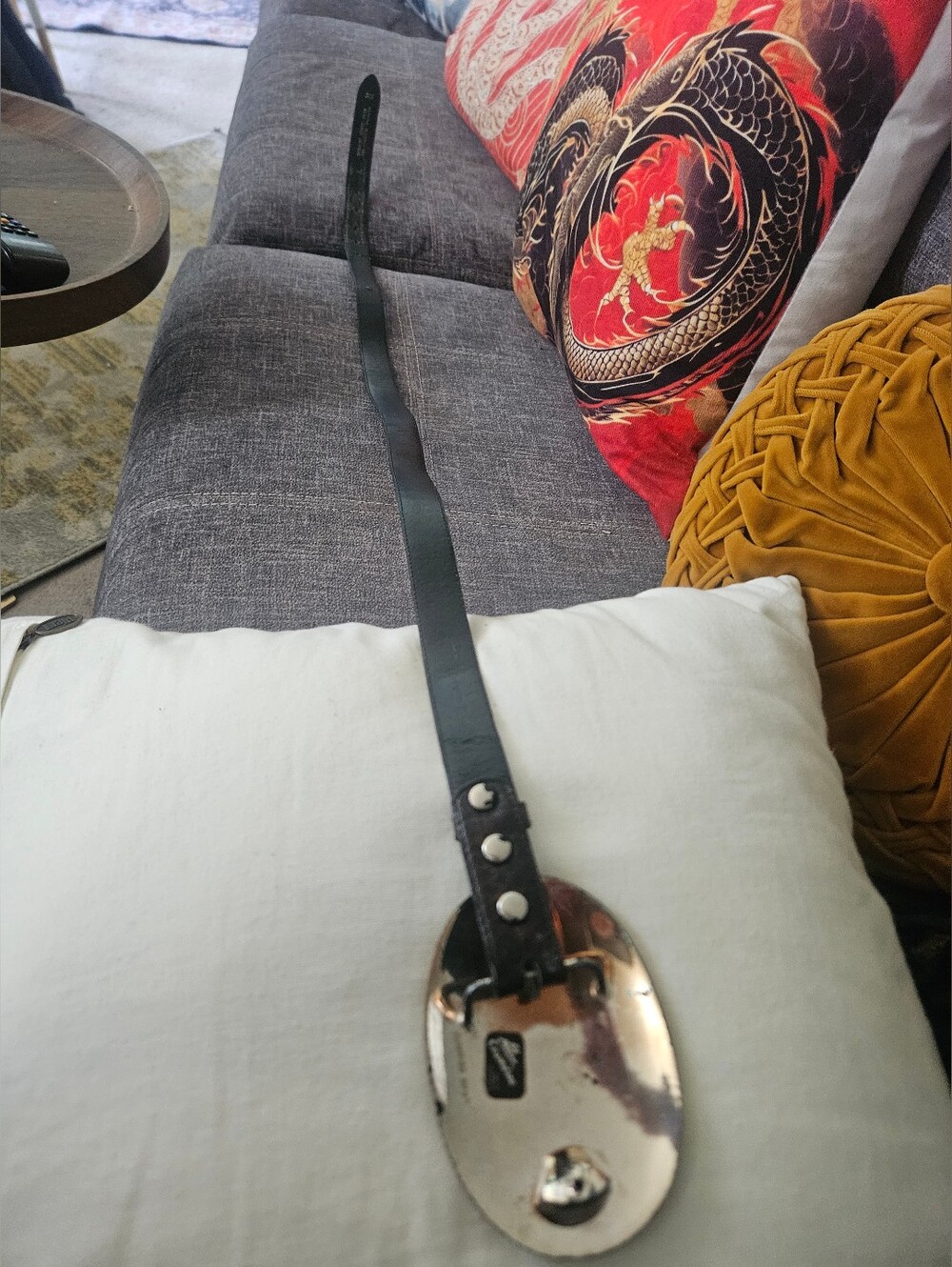 Vintage Genuine Snakeskin Belt With Crumrine Ornate Heavy Silver Ovr Bronze Belt - Picture 11 of 16